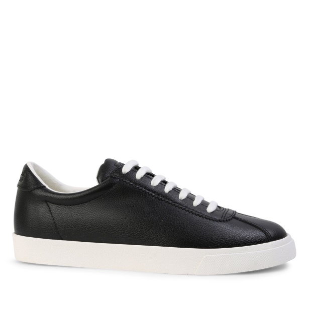 CA Superga 2843 Club S Vegan Leather Black-White Avorio