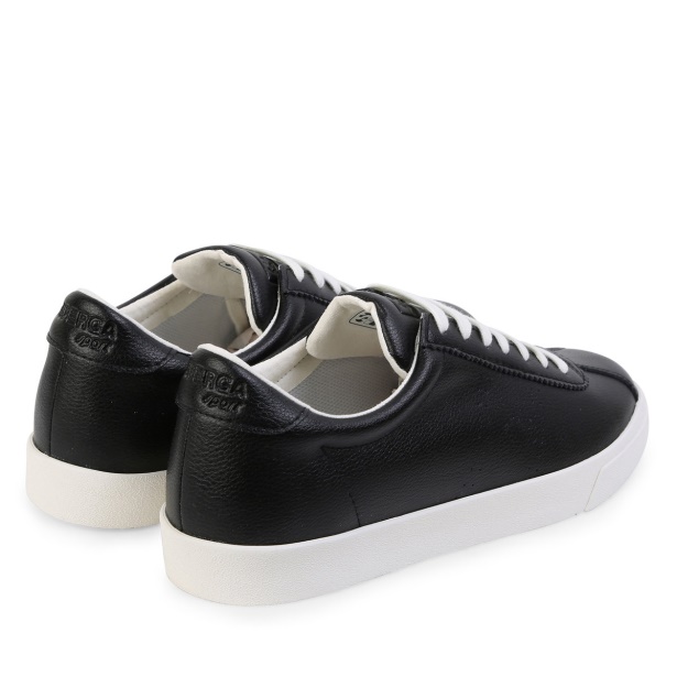 CA Superga 2843 Club S Vegan Leather Black-White Avorio