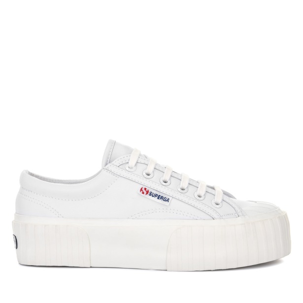 CA Superga 2631 Stripe Platform Vegan White-White Avorio