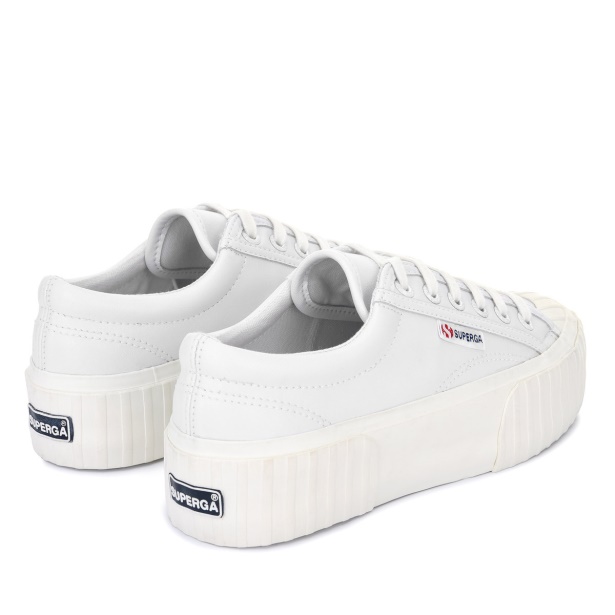 CA Superga 2631 Stripe Platform Vegan White-White Avorio