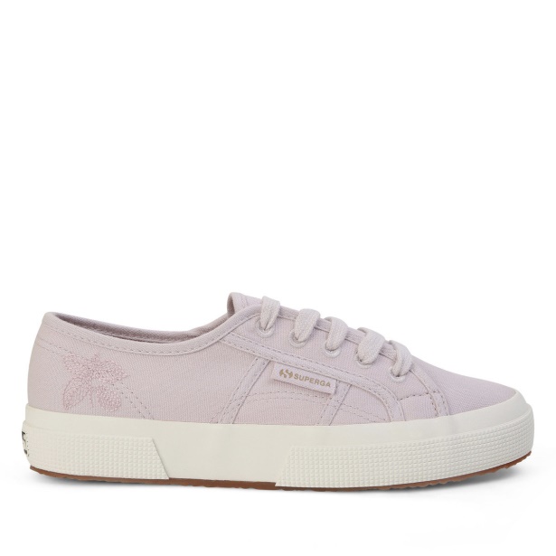 CA Superga 2750 Natural Dye Embroidery Pink Magenta Leaves