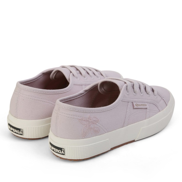 CA Superga 2750 Natural Dye Embroidery Pink Magenta Leaves