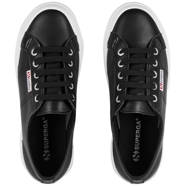 CA Superga 2750 Nappa Lea Black-White