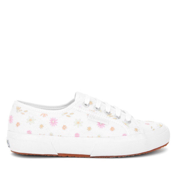 CA Superga 2750 Flowers Embroidery White-Multicolour Flowers