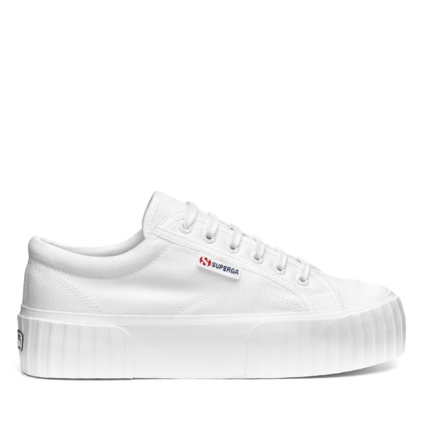 CA Superga 2631 Stripe Platform White-White Avorio