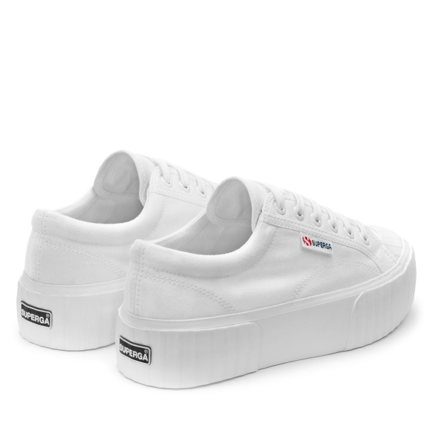 CA Superga 2631 Stripe Platform White-White Avorio