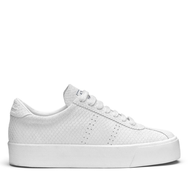 CA Superga 2854 Club 3 Snake Suede Total White-White