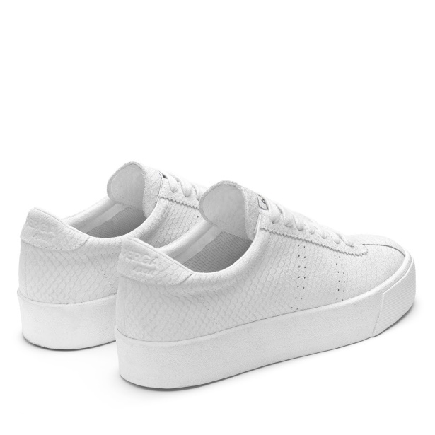 CA Superga 2854 Club 3 Snake Suede Total White-White