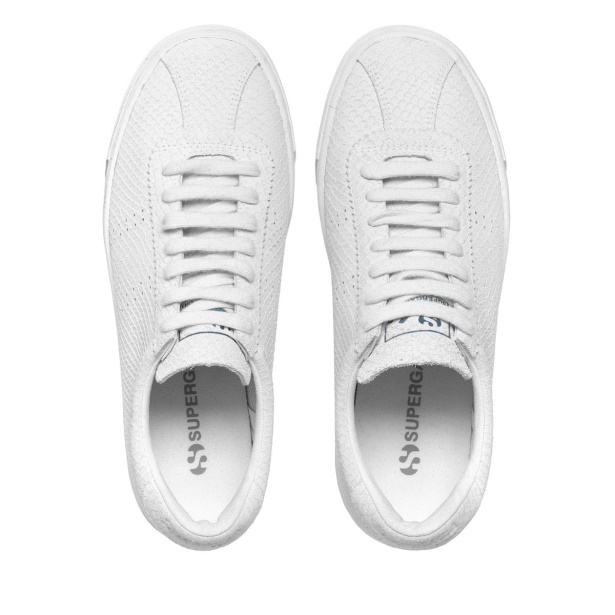 CA Superga 2854 Club 3 Snake Suede Total White-White