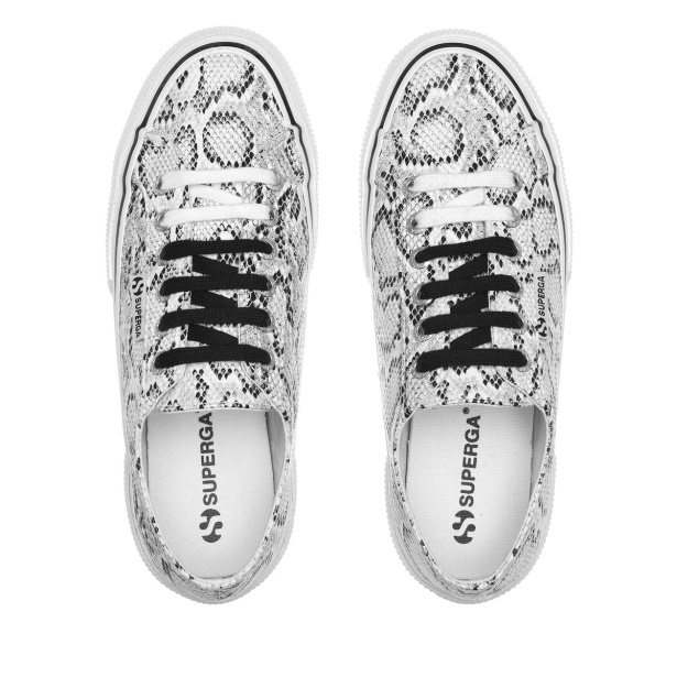 CA Superga 2490 Bold Snake White Black Snake