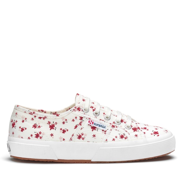 CA Superga 2750 Flower Print White Avorio-Red