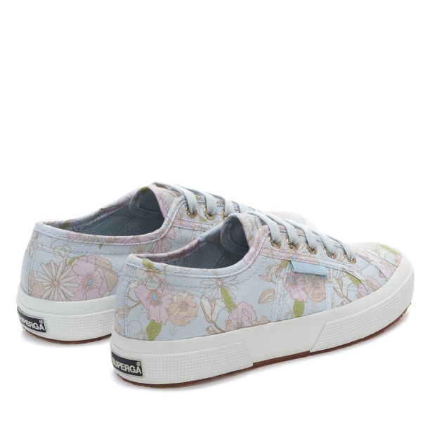CA Superga 2750 Floral Print Lt Blue Pink Orange Flowers