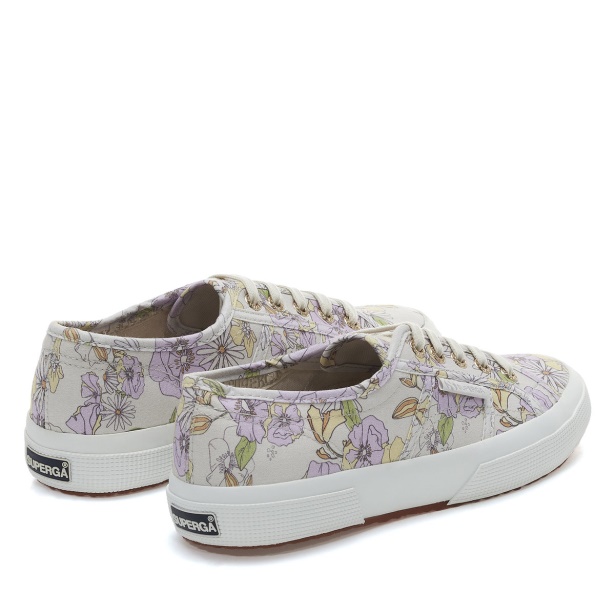 CA Superga 2750 Floral Print Lt Beige Lilla Lt Yellow Flowe