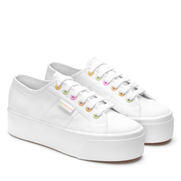CA Superga 2790 Rainbow Details White-Candy Multicolor