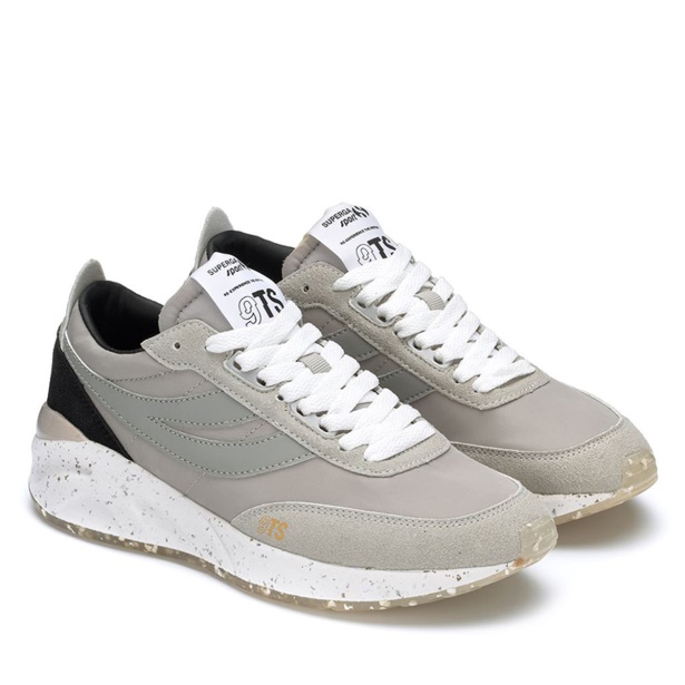 CA Superga 4089 Training 9Ts Slim Vegan Faux Leather Grey Colomba