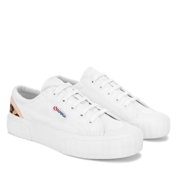 CA Superga 2630 Stripe Padded Leopard White-Leopard