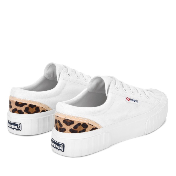 CA Superga 2630 Stripe Padded Leopard White-Leopard