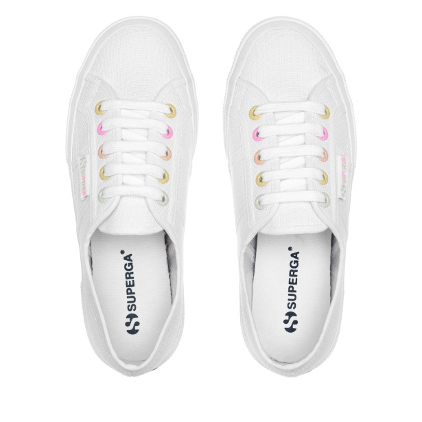 CA Superga 2750 Rainbow Details White-Candy Multicolor