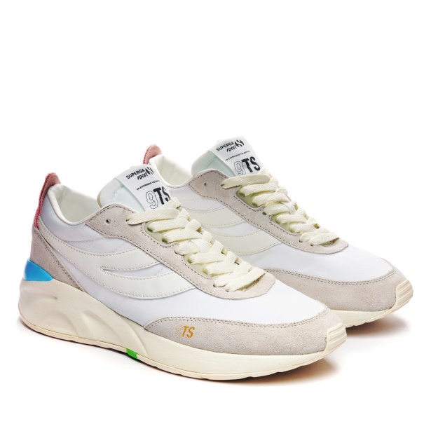 CA Superga 4089 Training 9Ts Slim White Turquoise Sea Green