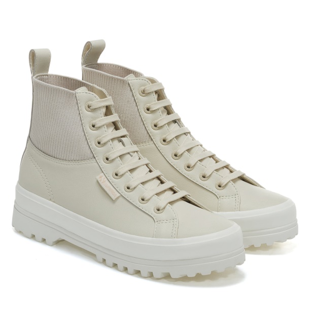CA Superga 2644 Alpina Knitted Nappa Beige Lt Eggshell-F Avorio