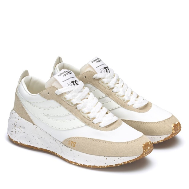 CA Superga 4089 Training 9Ts Slim Vegan Faux Leather Beige Lt-F Avorio