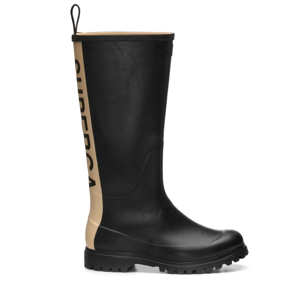 CA Superga 799 Rubber Boots Lettering Black
