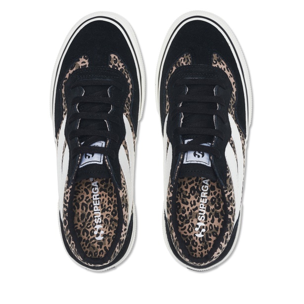 CA Superga 2941 Revolley Microleopard Black Micro Leopard