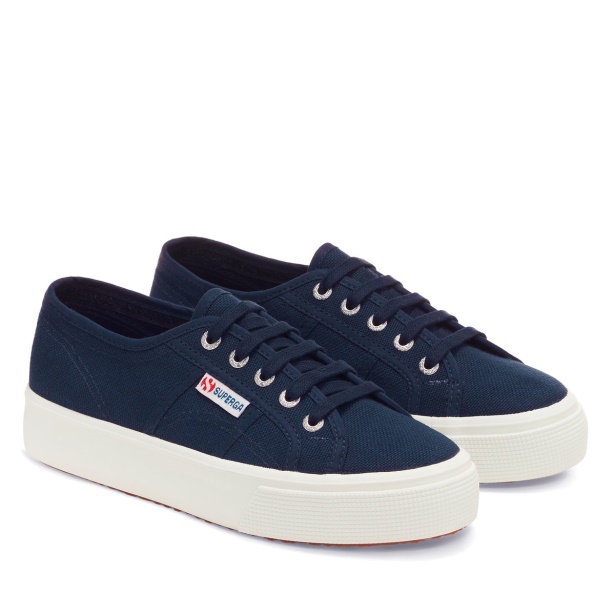 CA Superga 2730 Mid Platform Navy-F White