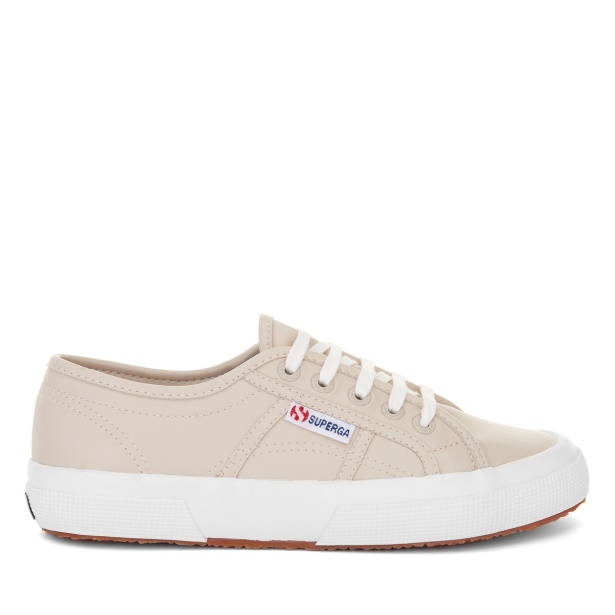 CA Superga 2750 Vegan Leather Beige-White Avorio