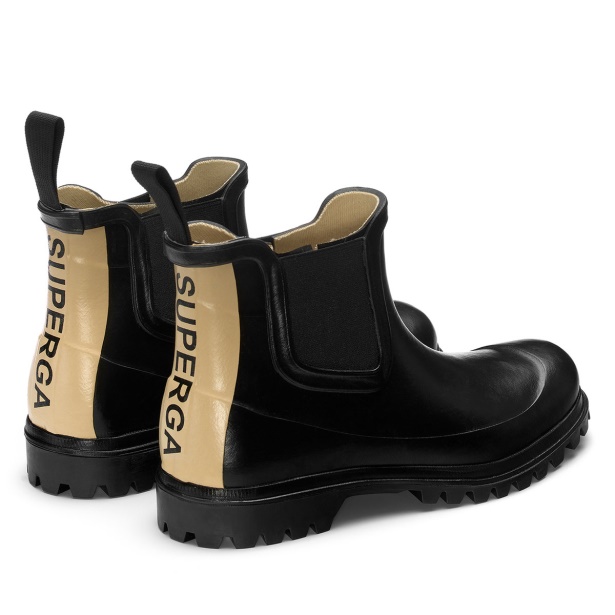 CA Superga 798 Rubber Boots Lettering Black