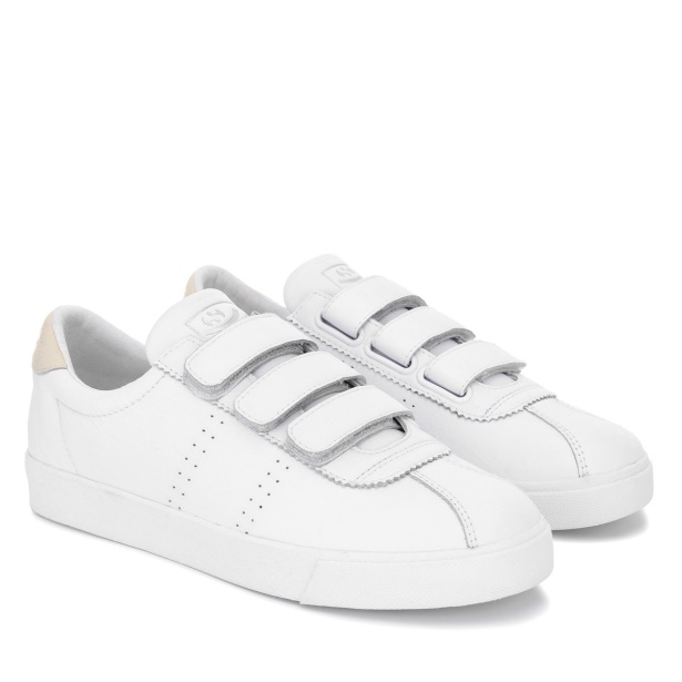CA Superga 2870 CA Superga Sport Club S Strap White-Beige Gesso-White Avorio