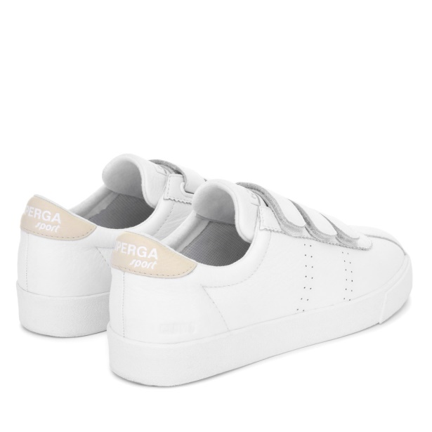 CA Superga 2870 CA Superga Sport Club S Strap White-Beige Gesso-White Avorio