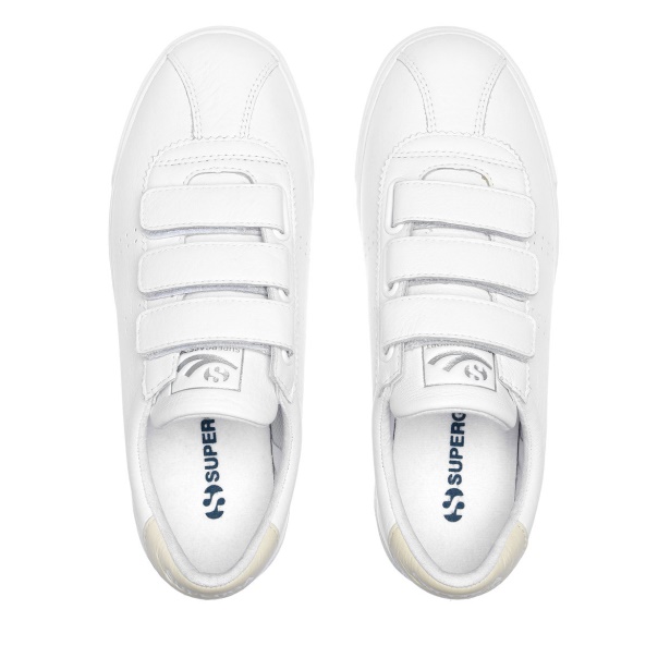 CA Superga 2870 CA Superga Sport Club S Strap White-Beige Gesso-White Avorio