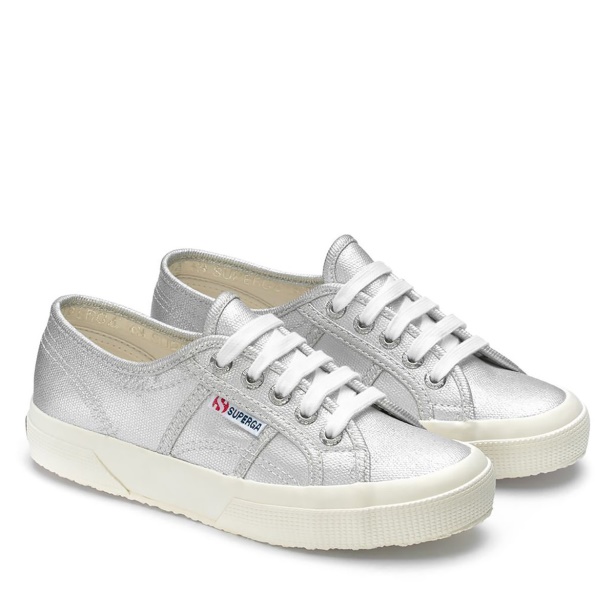 CA Superga 2750 Metallic Canvas Grey Silver Matt-F Avorio