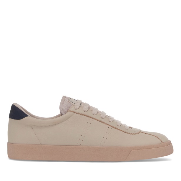 CA Superga 2843 Club S Prime Soft Leather Fog-Navy-F Tobacco