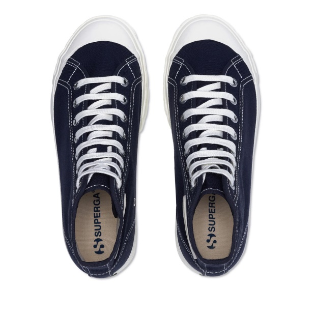 CA Superga 3192 Campionato Basket Blue Grey Dk F Avorio