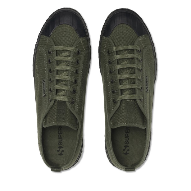 CA Superga 2630 Stripe Webbing Green Sherwood Black