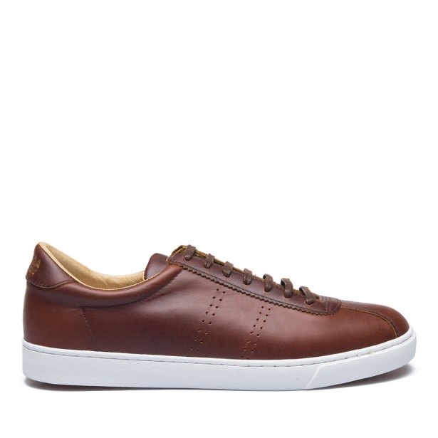 CA Superga 2843 CA Superga Sport Brushed Leather Cognac-White