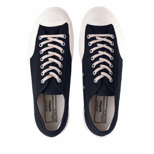 CA Superga 2432 W C1150 Selvedge Duck Navy-Off White