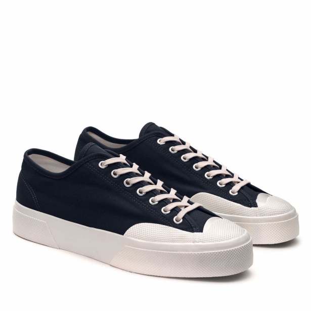 CA Superga 2432 W C1150 Selvedge Duck Navy-Off White