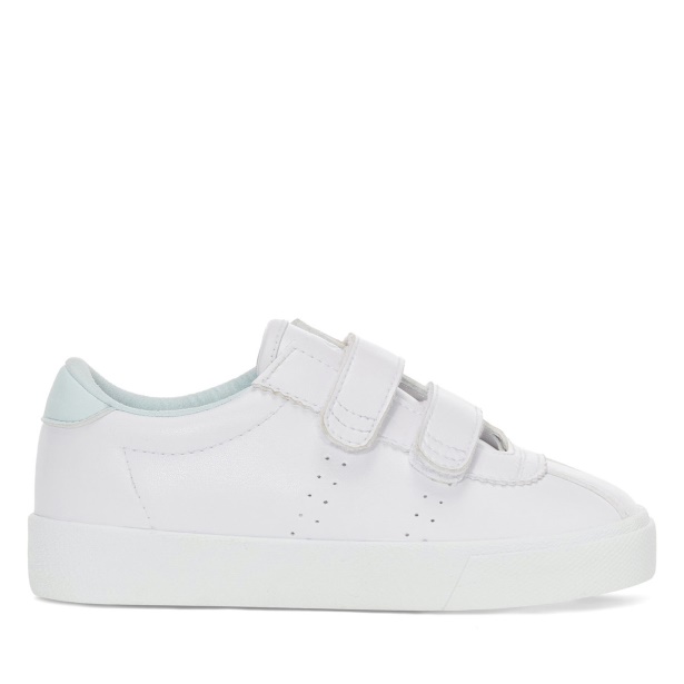 CA Superga 2843 Kids Club S Straps Vegan White-Azure Ice