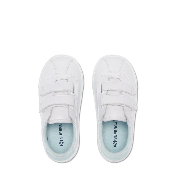 CA Superga 2843 Kids Club S Straps Vegan White-Azure Ice