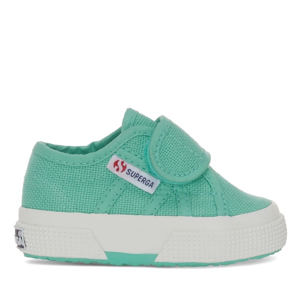 CA Superga 2750 Bstrap Baby Green Water-F Avorio