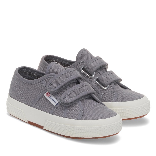 CA Superga 2750 Jstrap Classic Kids Grey Bluish - F Avorio