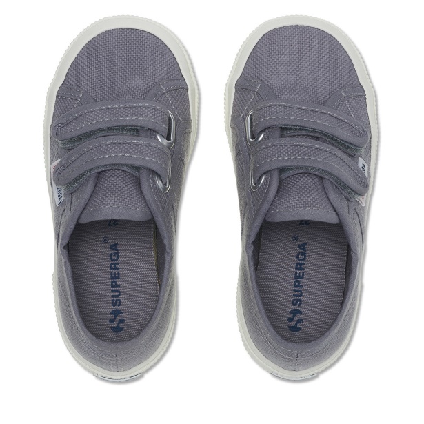 CA Superga 2750 Jstrap Classic Kids Grey Bluish - F Avorio