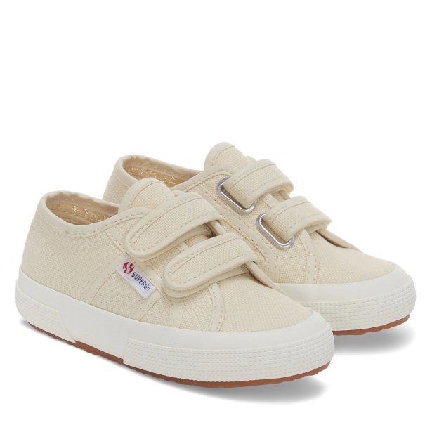 CA Superga 2750 Jstrap Classic Kids Beige Lt Eggshell - F Avorio