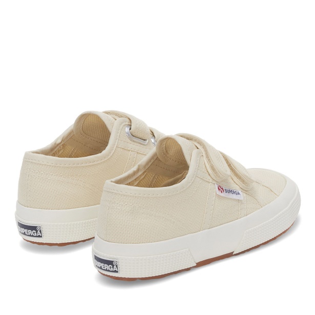 CA Superga 2750 Jstrap Classic Kids Beige Lt Eggshell - F Avorio