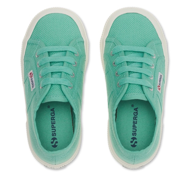 CA Superga 2750 Jcot Classic Kids Green Water-F Avorio