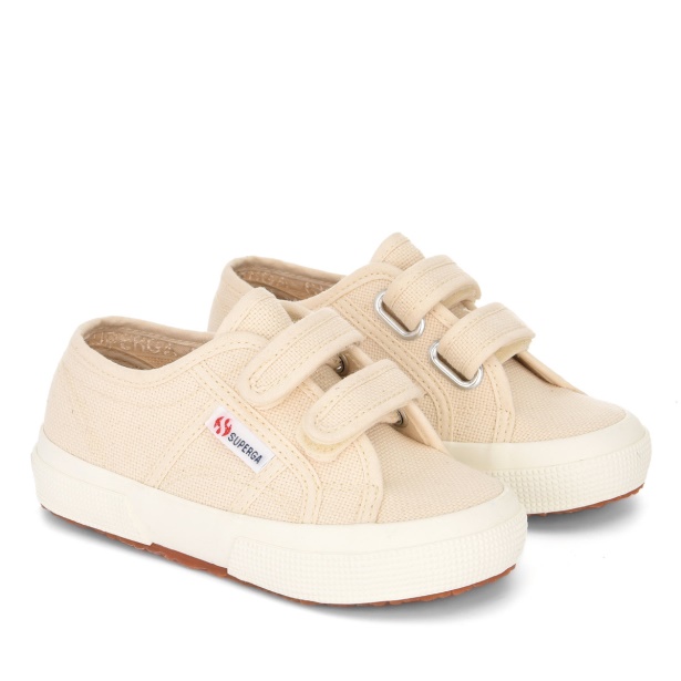 CA Superga 2750 Jstrap Classic Kids Beige Raw-F Avorio