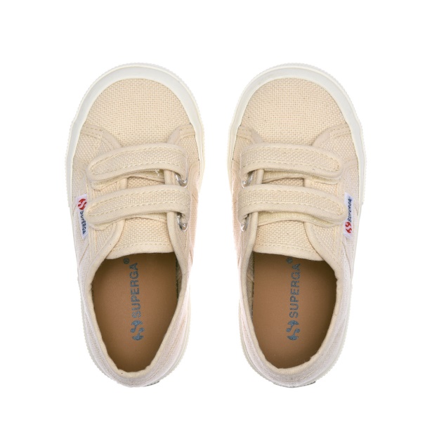 CA Superga 2750 Jstrap Classic Kids Beige Raw-F Avorio
